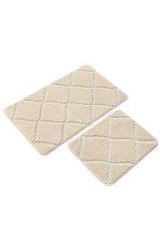 Mijölnir Juego de Alfombrillas de Baño Cizgili - Crema